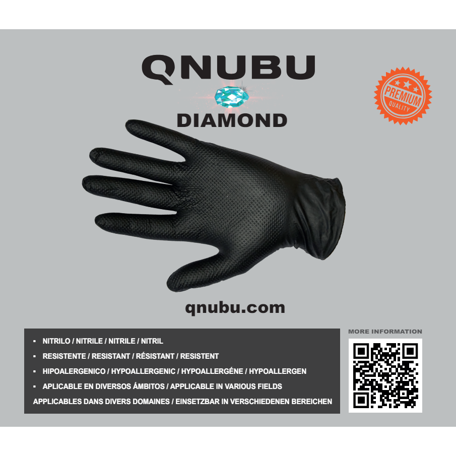 Qnubu Diamond professional nitrile gloves (200 units)