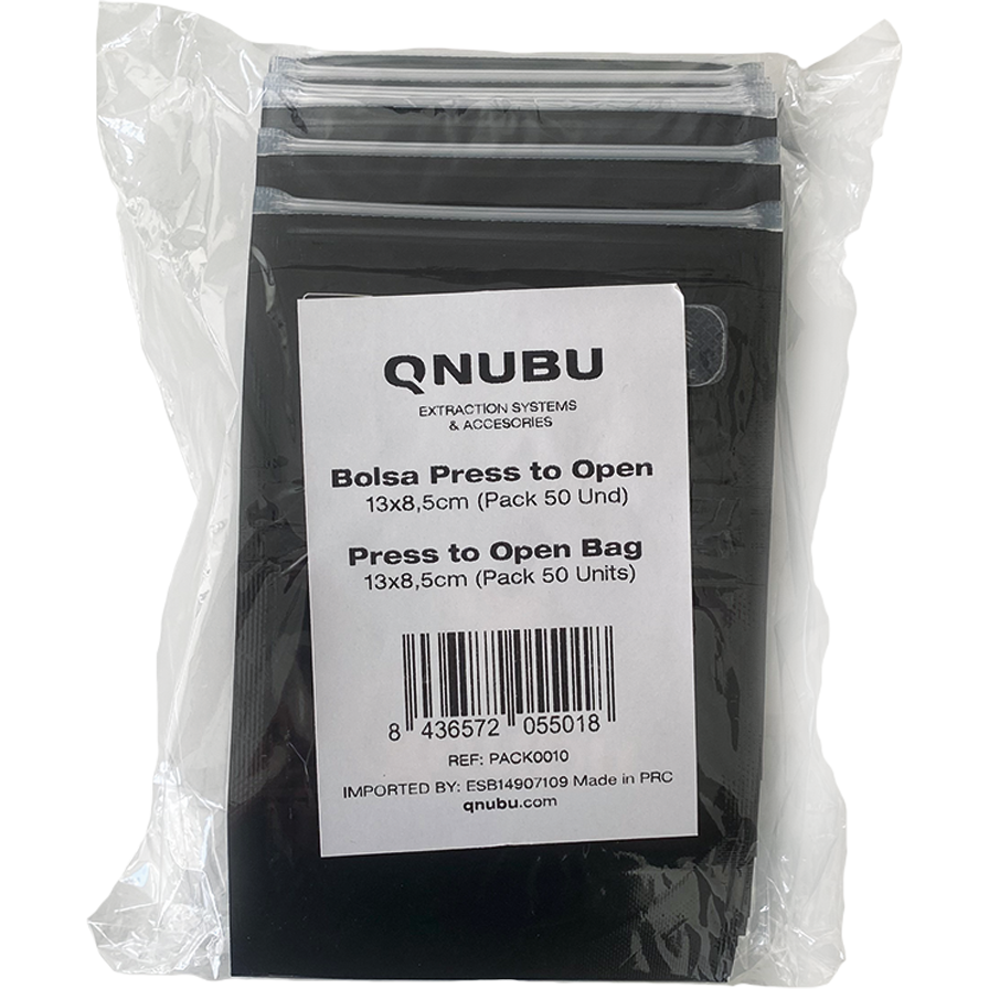 Press to Open Bag Qnubu 13x8,5cm (Pack 50 Units)